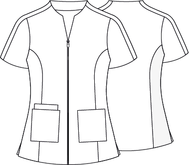 Gary's Dunia Blouse médicale femme blanche manches courtes