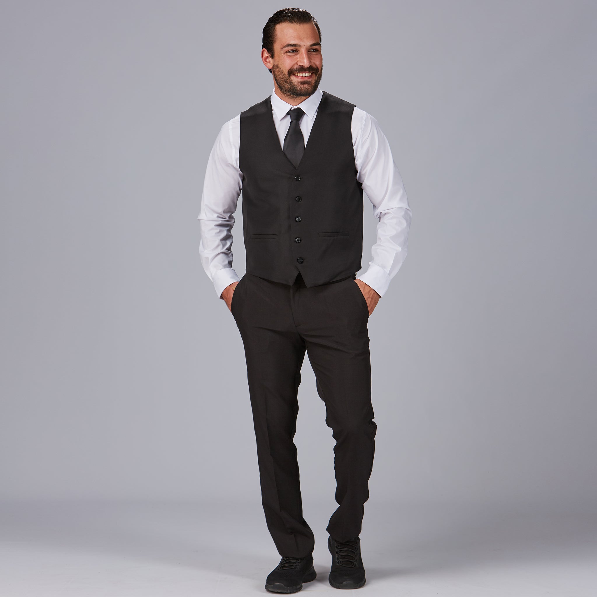GARY'S Pants TROUSERS MAN WITHOUT CLIPS pantalon homme noir