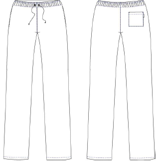 Gary's pantalon cuisine vichy noir cordon unisexe