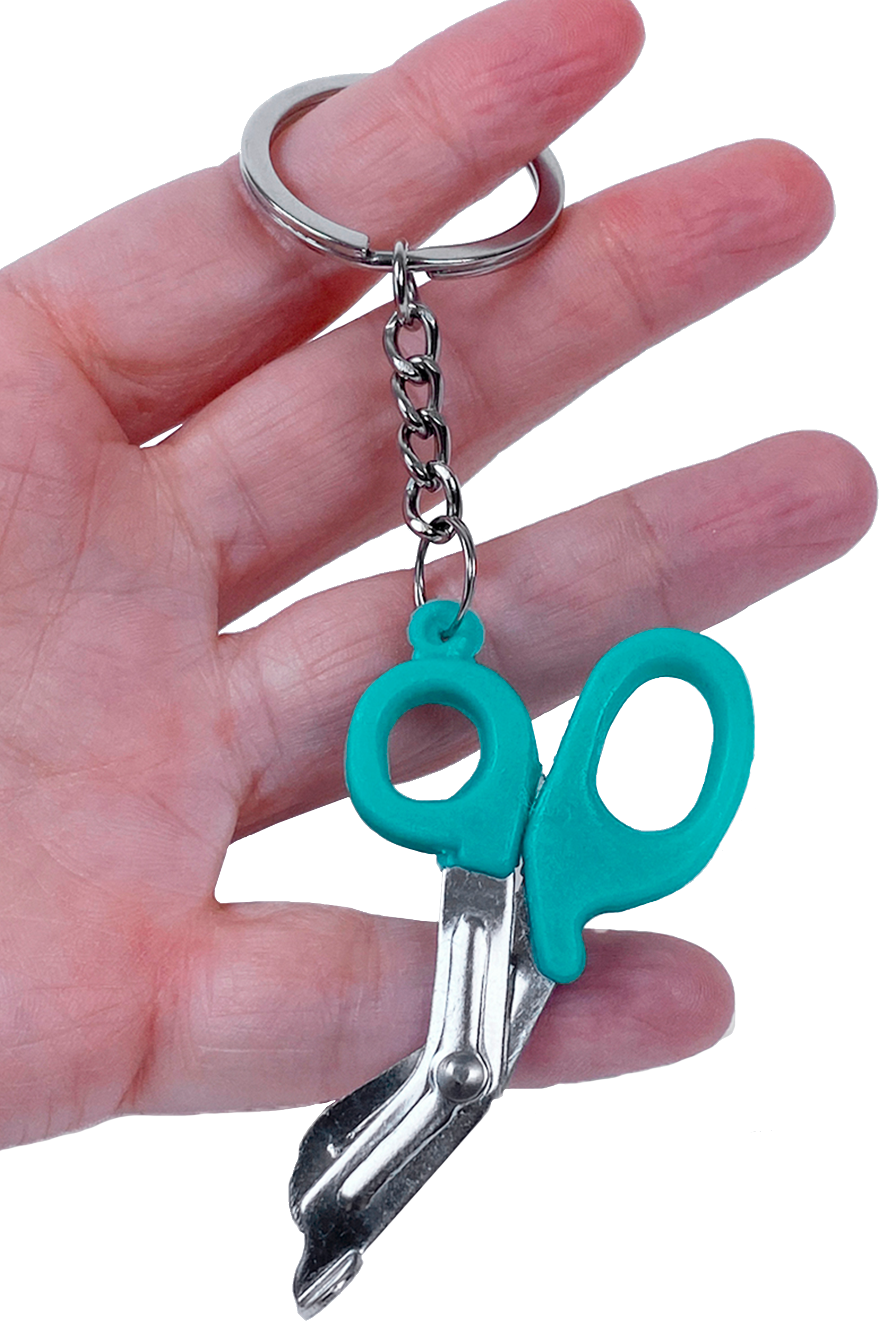 Enfermania Regalos Porte-clés ciseaux EMS métal corail