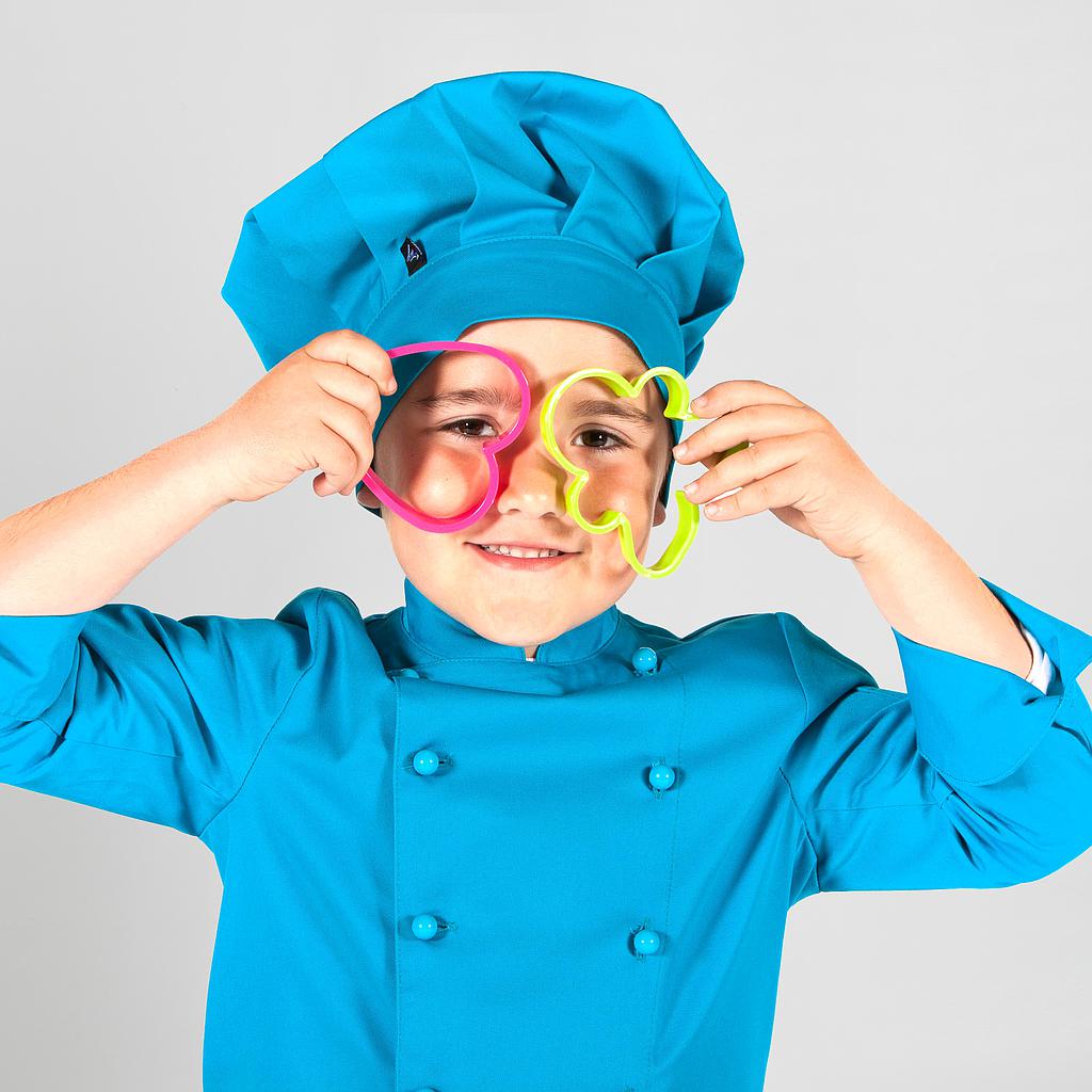 Gary's Children Toque Chef Enfant Turquoise Taille 6 Velcro