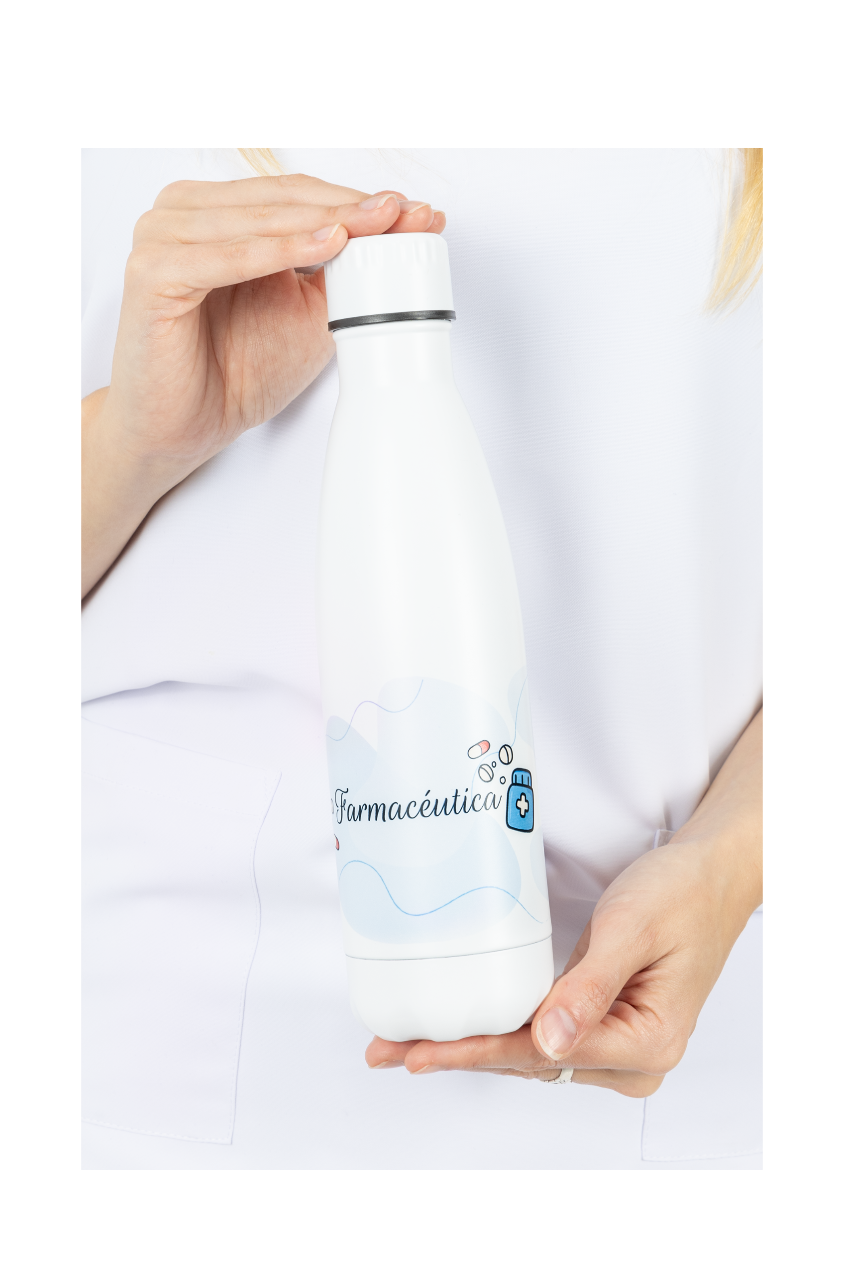 Enfermania Regalos gourde inox pharmacien 700 ml perso