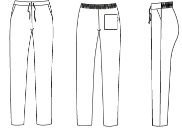 GARY'S Peach pantalon médical unisexe blanc déperlant