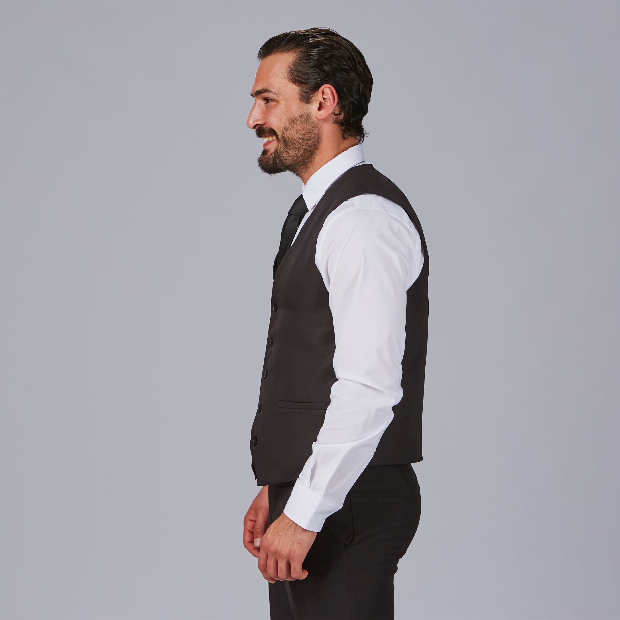 GARY'S gilet serveur homme noir polyester poches
