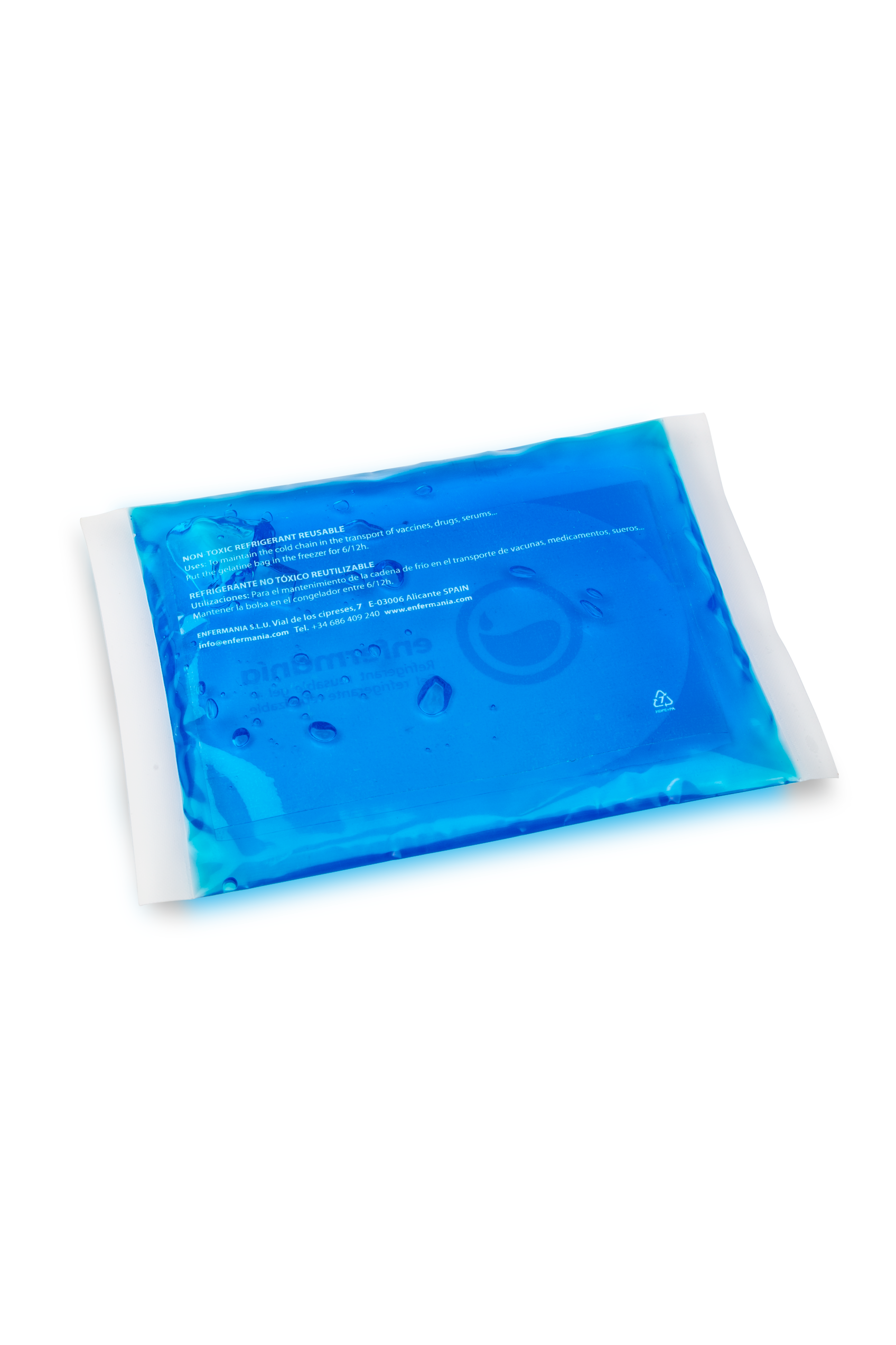 Enfermania Accesorios poche de gel froid réutilisable bleue