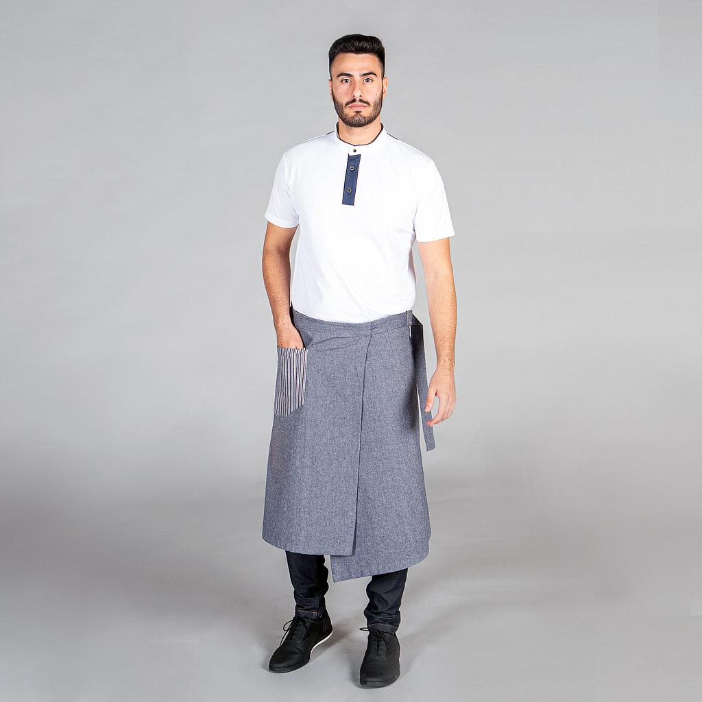 Gary's Bistro tablier long toile indigo M