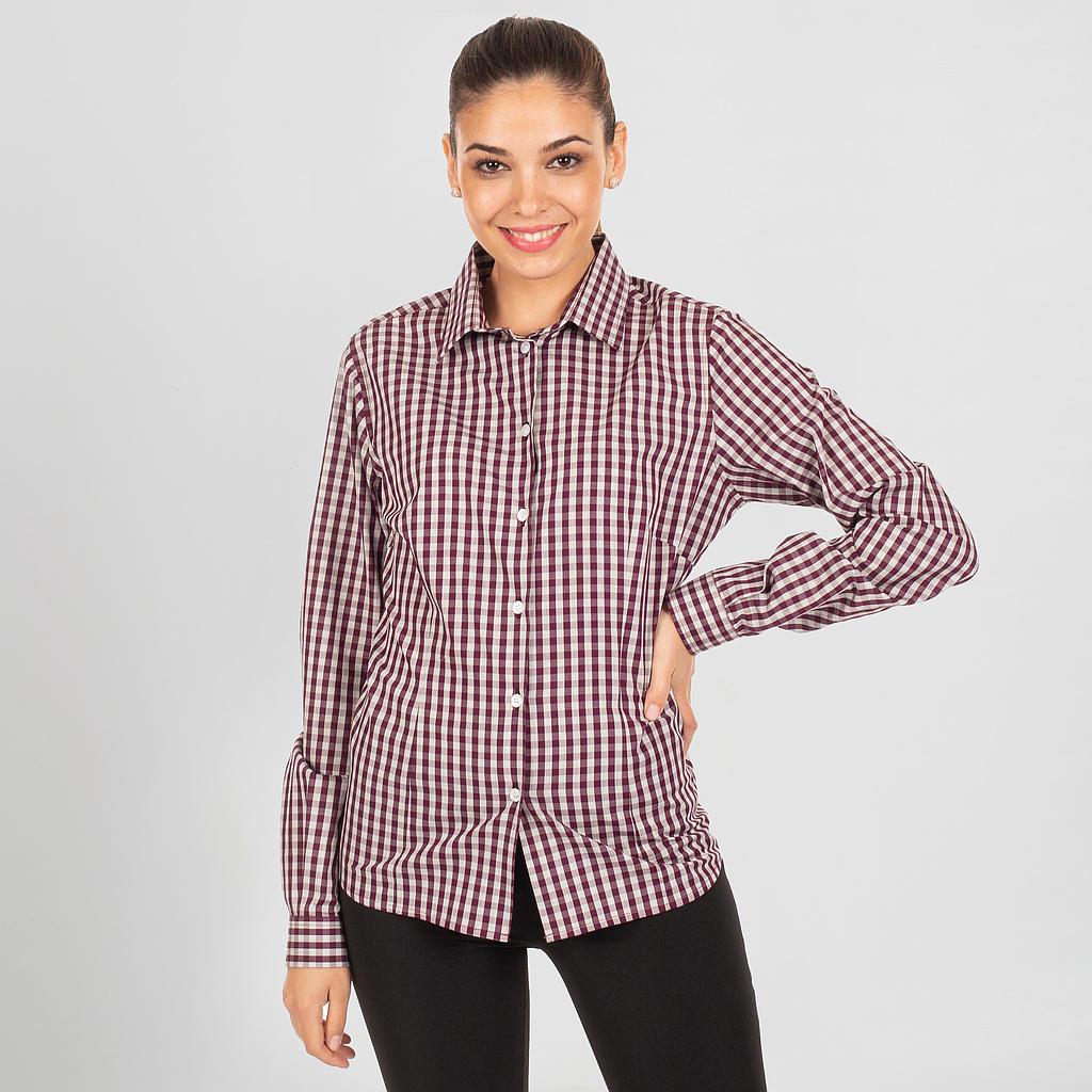 GARY'S Shirts Gilda chemise femme carreaux aubergine