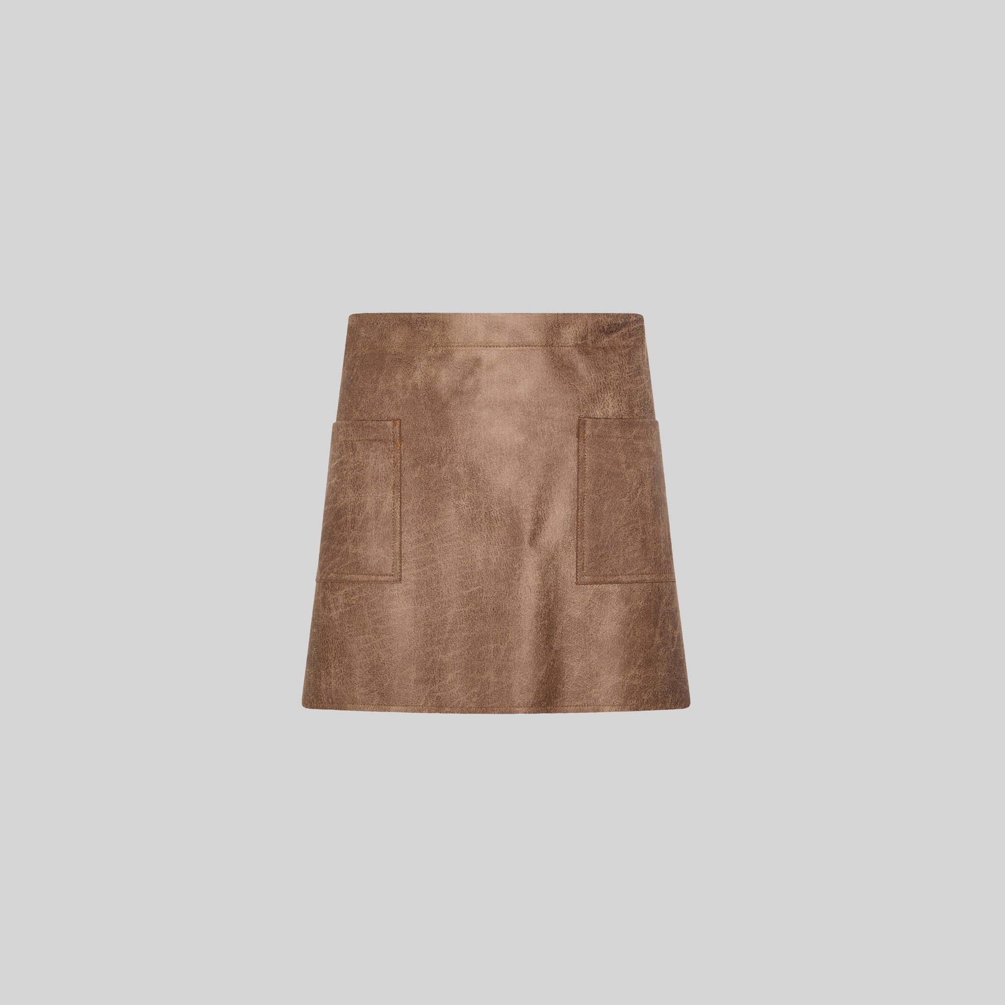 Gary's Chihuahua demi-tablier travail marron cuir recyclé