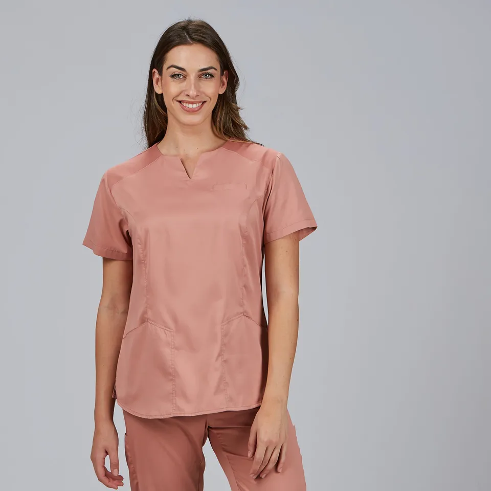 Gary's Lía blouse femme peach col V manches courtes