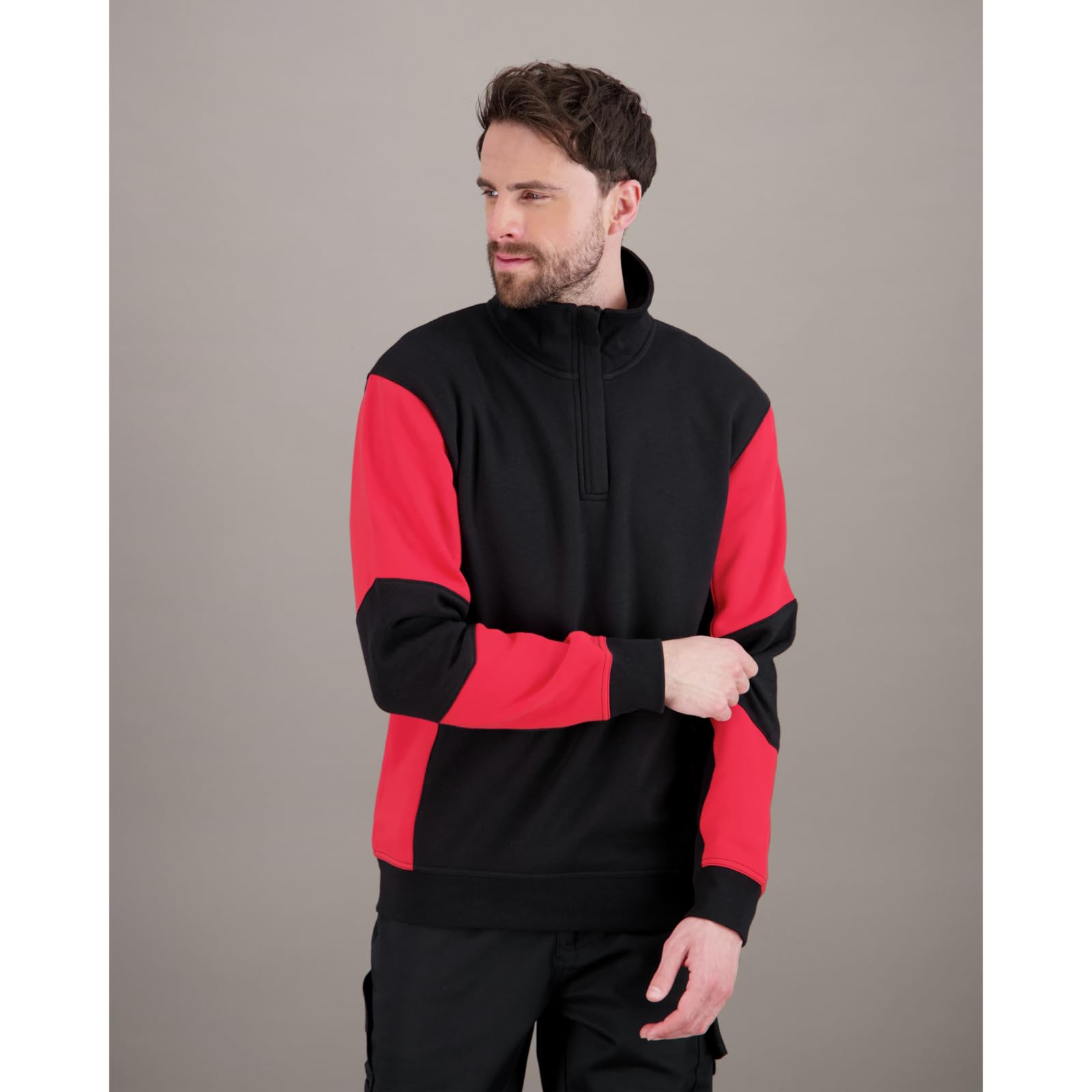 Würth MODYF Job+ Bicolor sweat travail zippé noir/rouge L