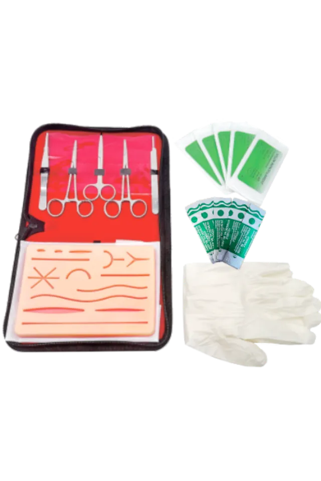 Enfermania Instrumental Kit de sutures pad silicone complet