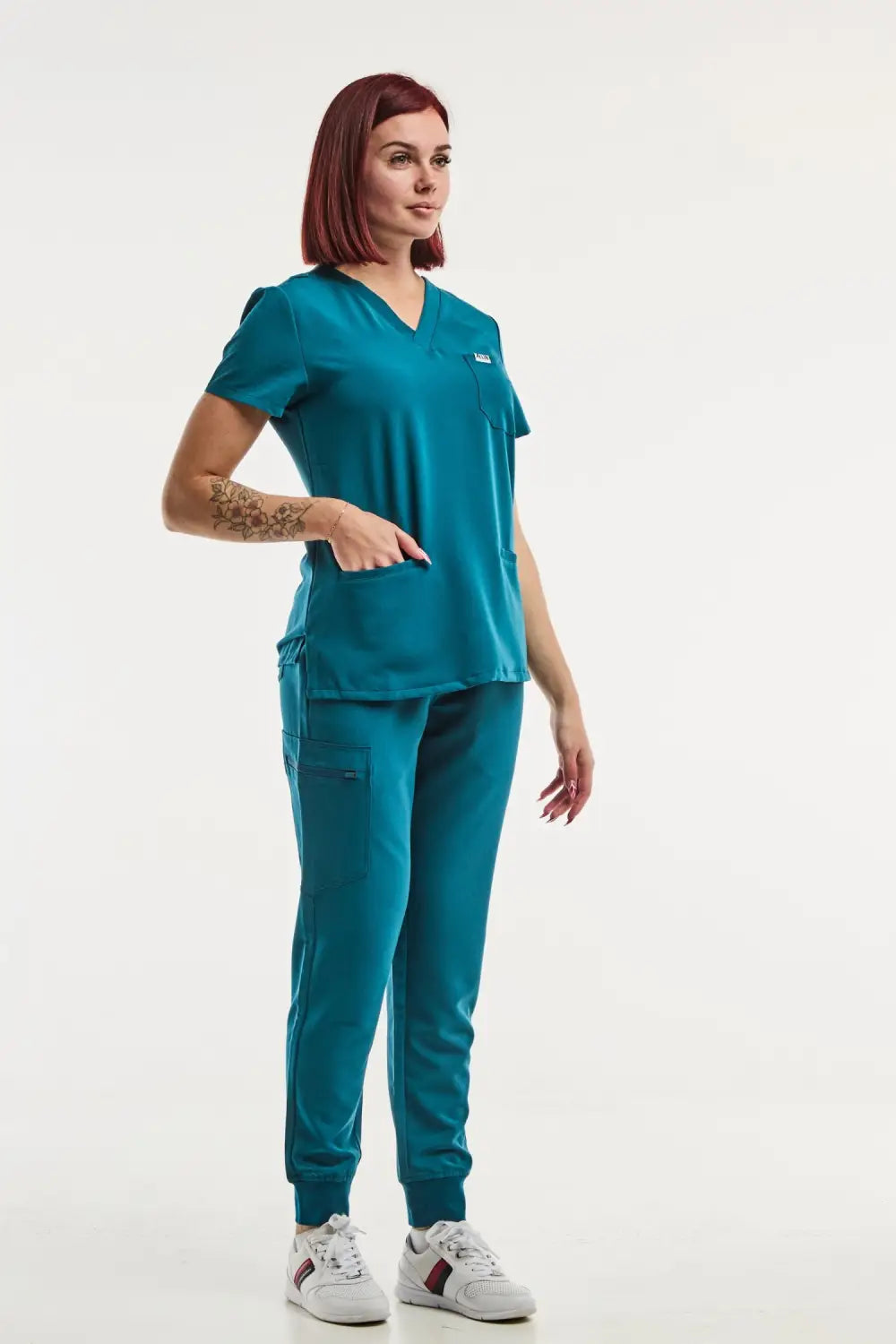 Aelin Paris Tenue Médicale Stretch Femme Vert turquoise