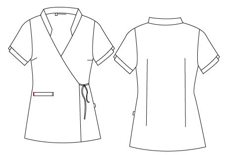 GARY'S Añil blouse esthétique femme blanche manches courtes