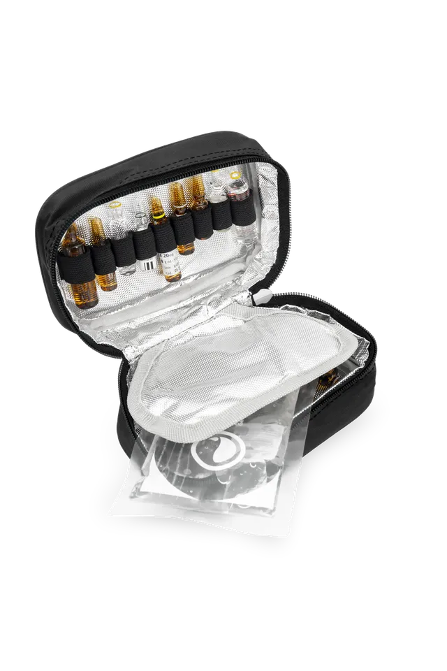 Enfermania ampullier isotherme pochette ampoules turquoise 38 places