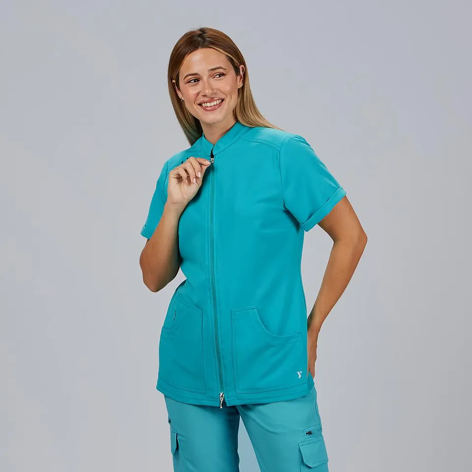 Gary's Amy blouse femme zip blanche L recyclée 3 poches