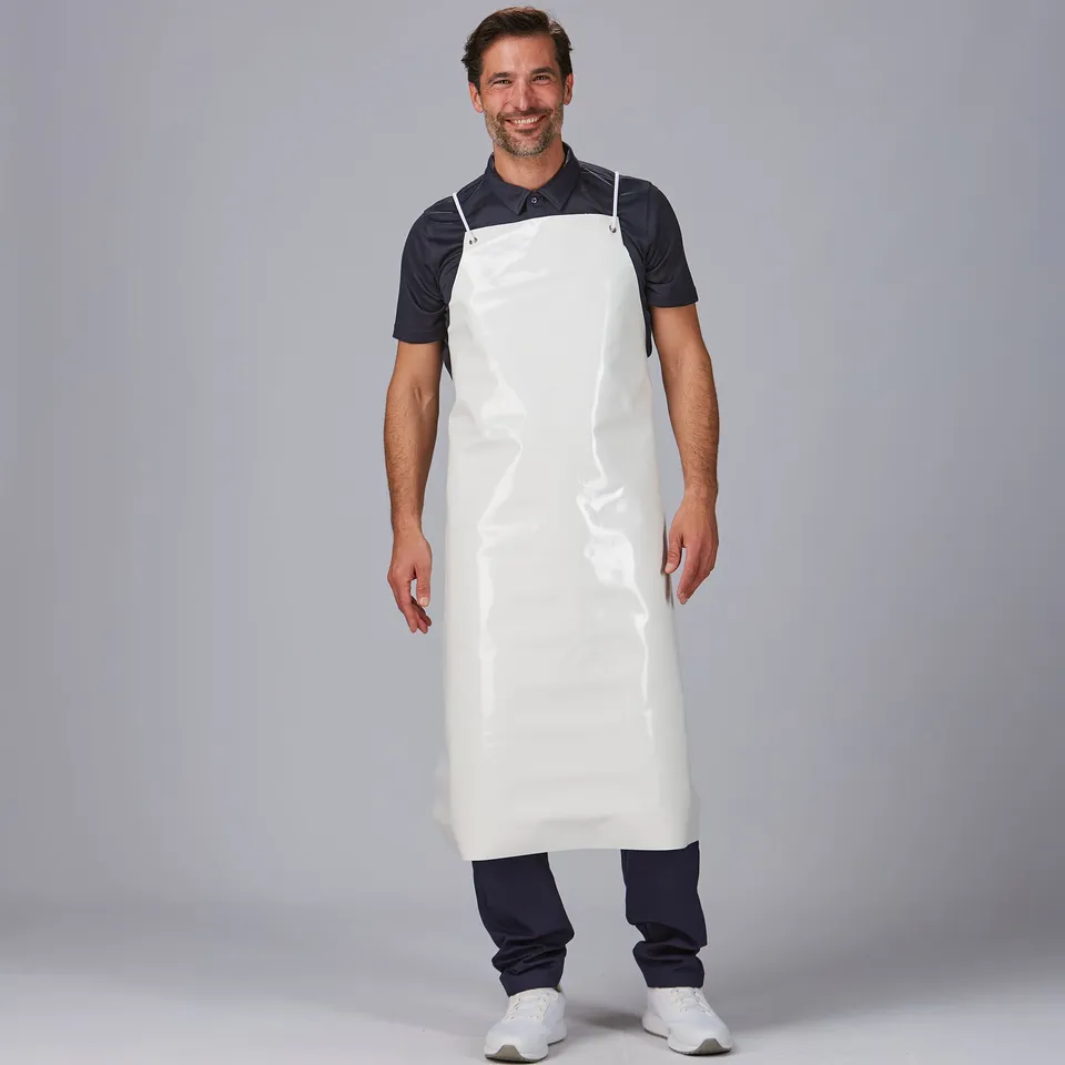 GARY'S tablier PVC rigide blanc 110x85 cm