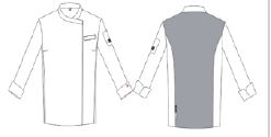 GARY'S Galatea Veste Cuisine Femme Blanche Coton