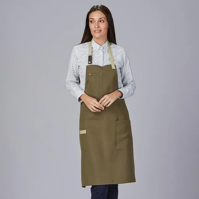 Gary's Herringbone tablier bavette 88x74 cm noir