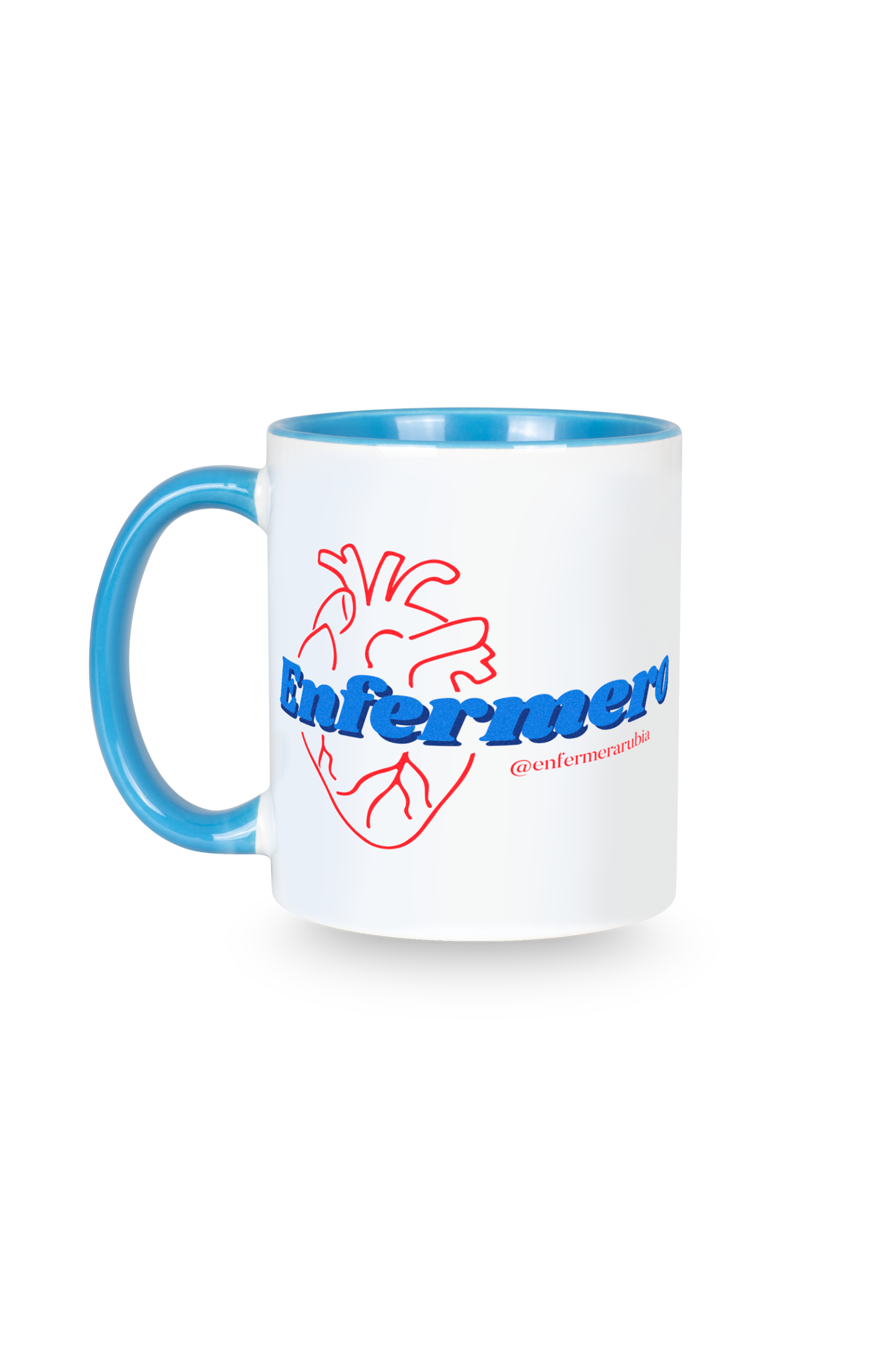 Enfermania Regalos tasse céramique bleu clair enfermerarubia 350 ml