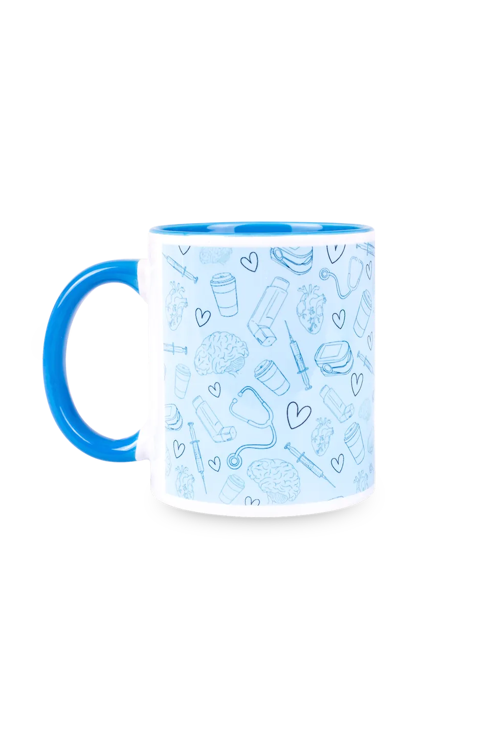 Enfermania Tasse céramique 350 ml bleu clair uniforme