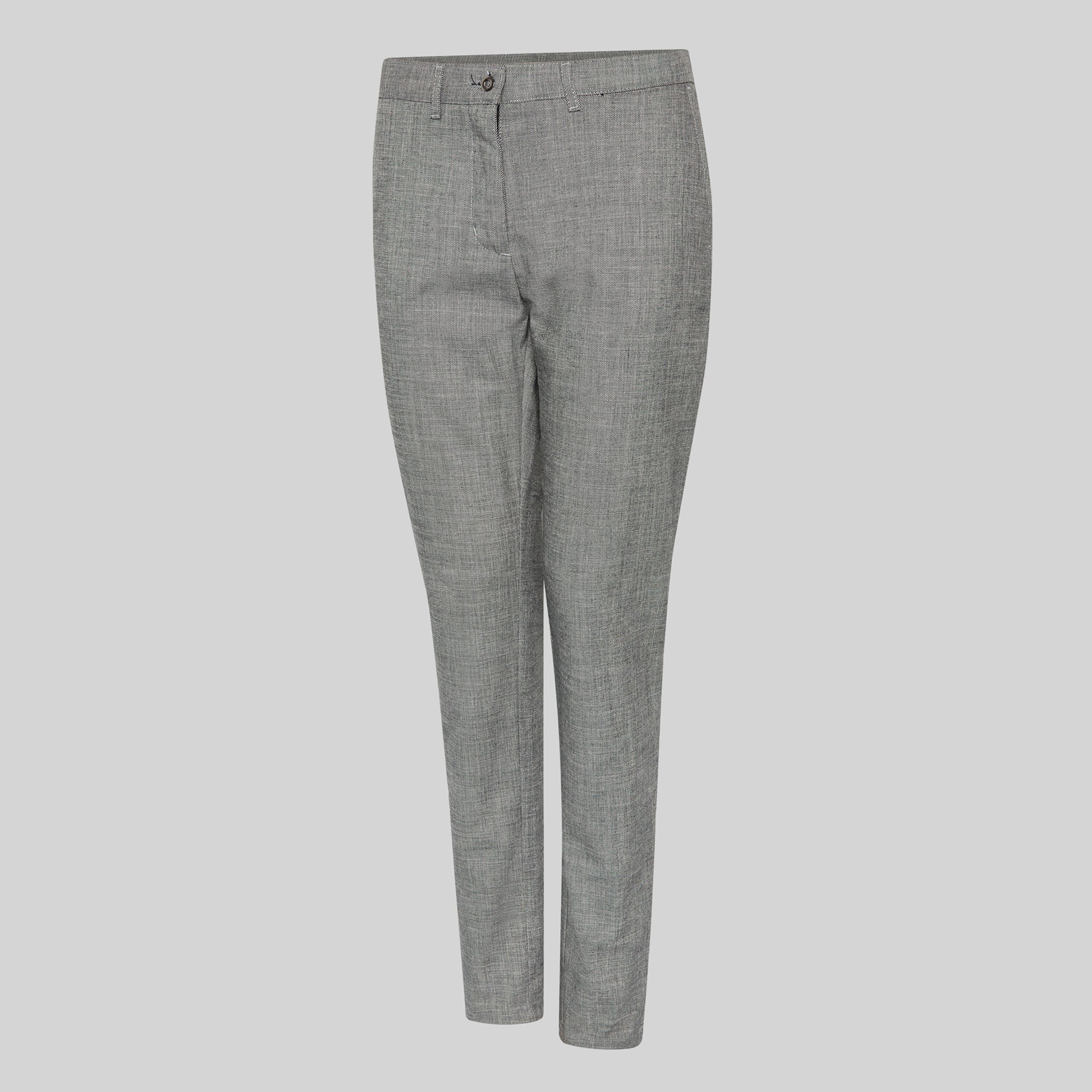 GARY'S Cheviot Pantalon Chino Femme Gris Stretch