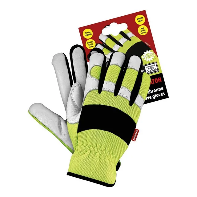 Reis RMC-Meraton gants de travail jaune/noir taille M lot de 12
