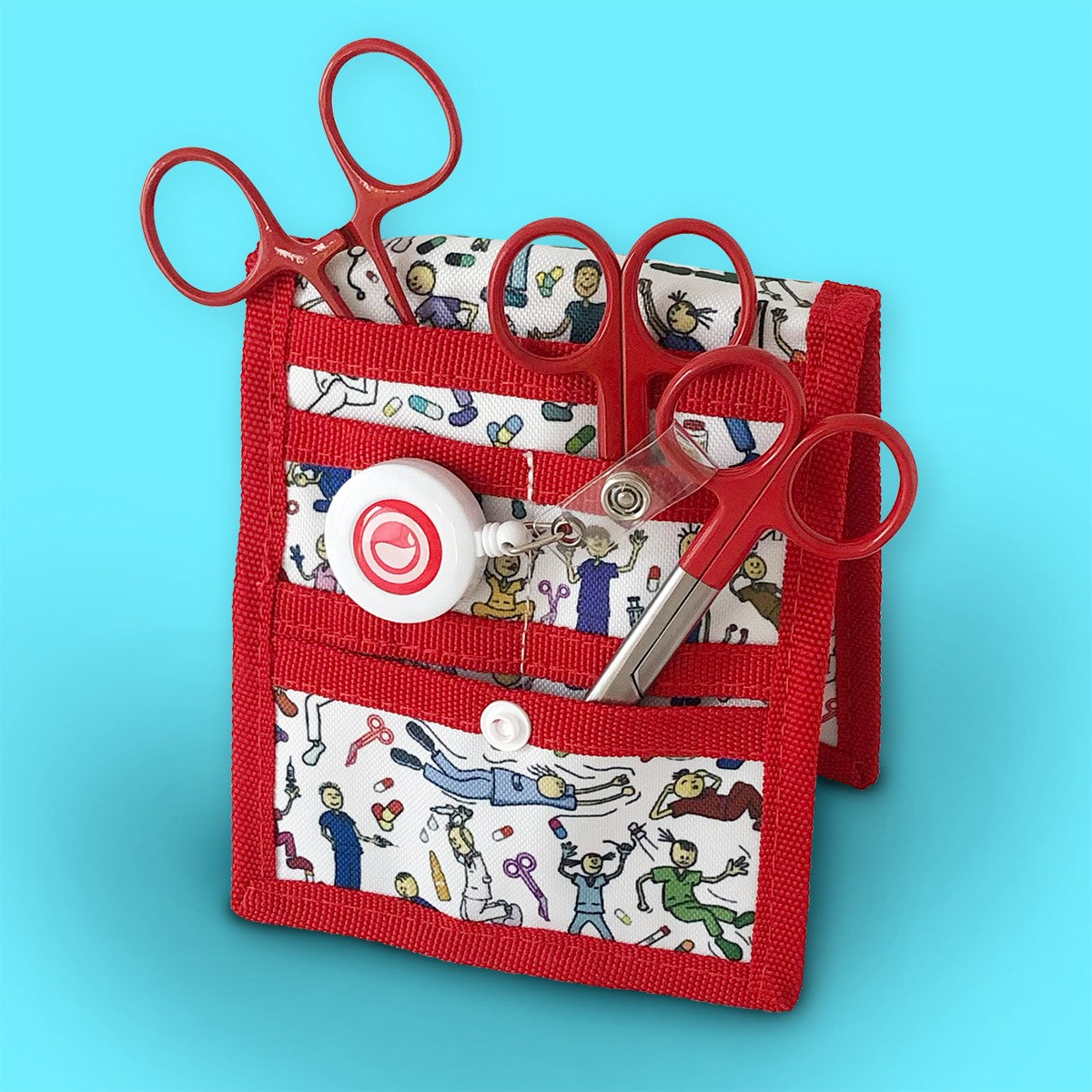 Enfermania Bolsas kit Pocket Revolutum rouge ciseaux
