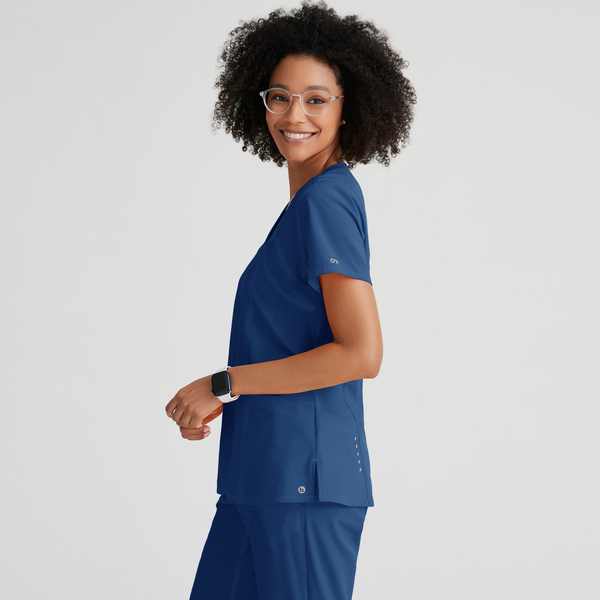 Gary's Blouses Racer Top Barco tunique médicale royal