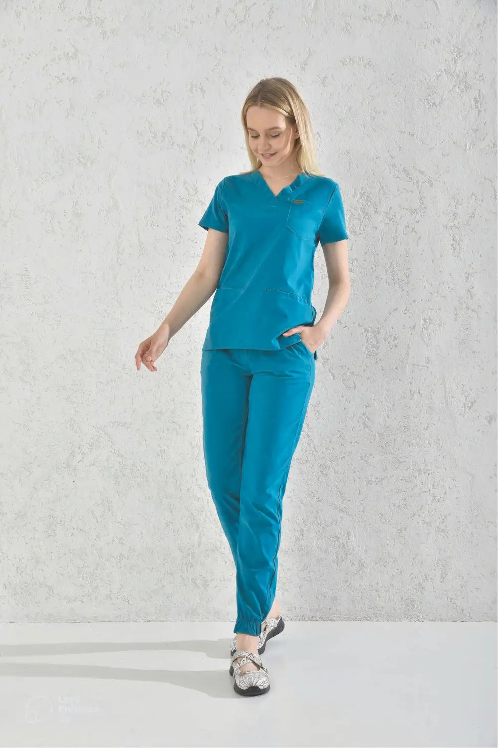 Aelin Slimfit NEW Tunique médicale Femme Bleu Cyan