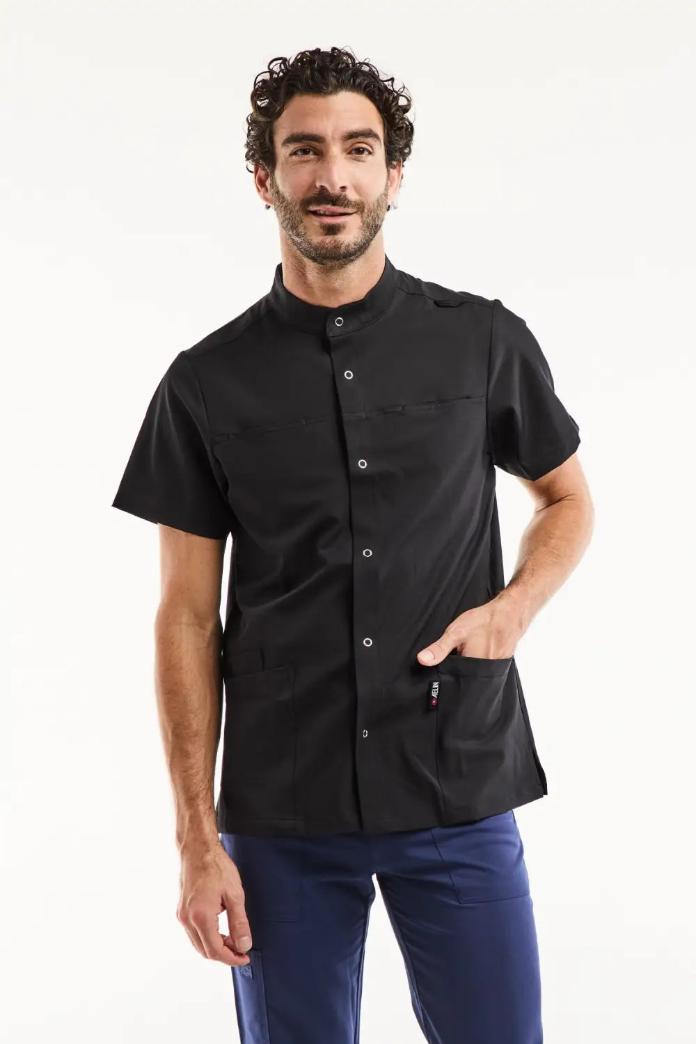 Aelin Noah blouse médicale homme noir stretch