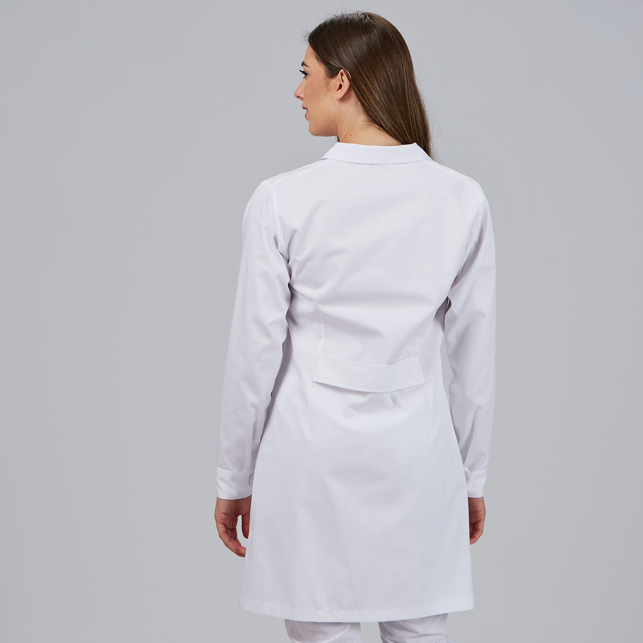 GARY'S Robes blouse blanche femme twill manches longues