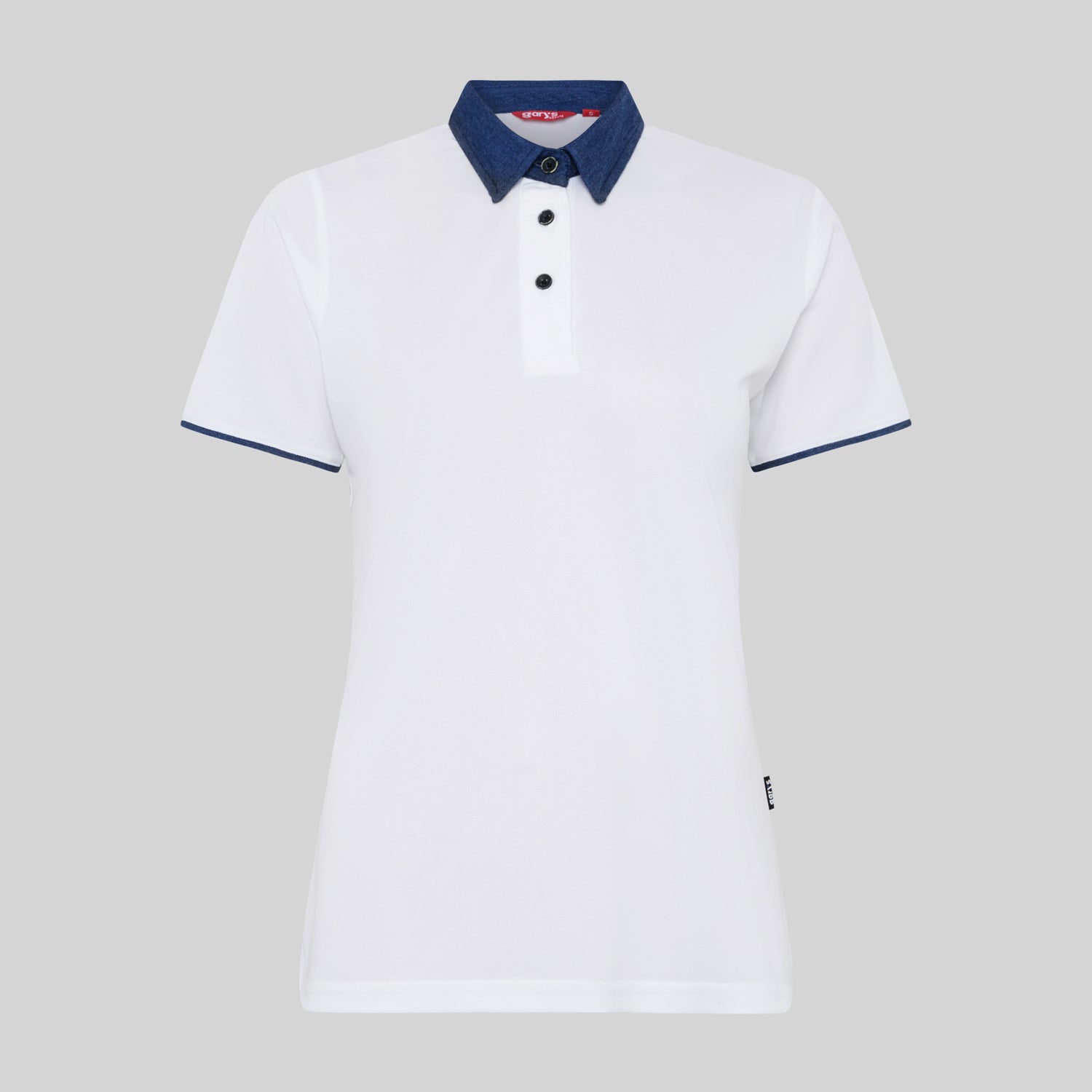 GARY'S Polo Woman Unwashed Denim polo femme noir