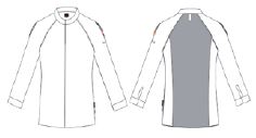 Gary's Tyr veste cuisine unisexe blanc microfibre