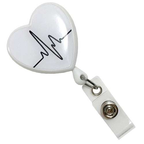 Enfermania Accesorios Cœur EKG porte-ciseaux rétractable rouge