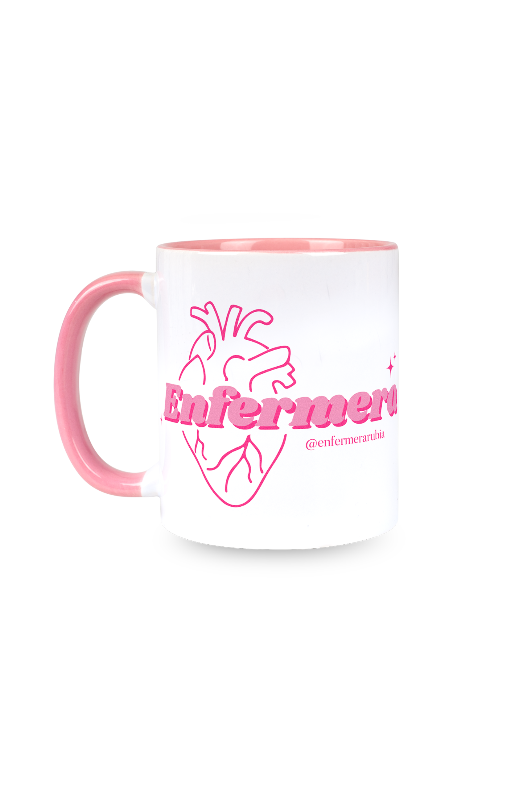 Enfermania Regalos Tasse Céramique Rose 350 ml Cœur Infirmière