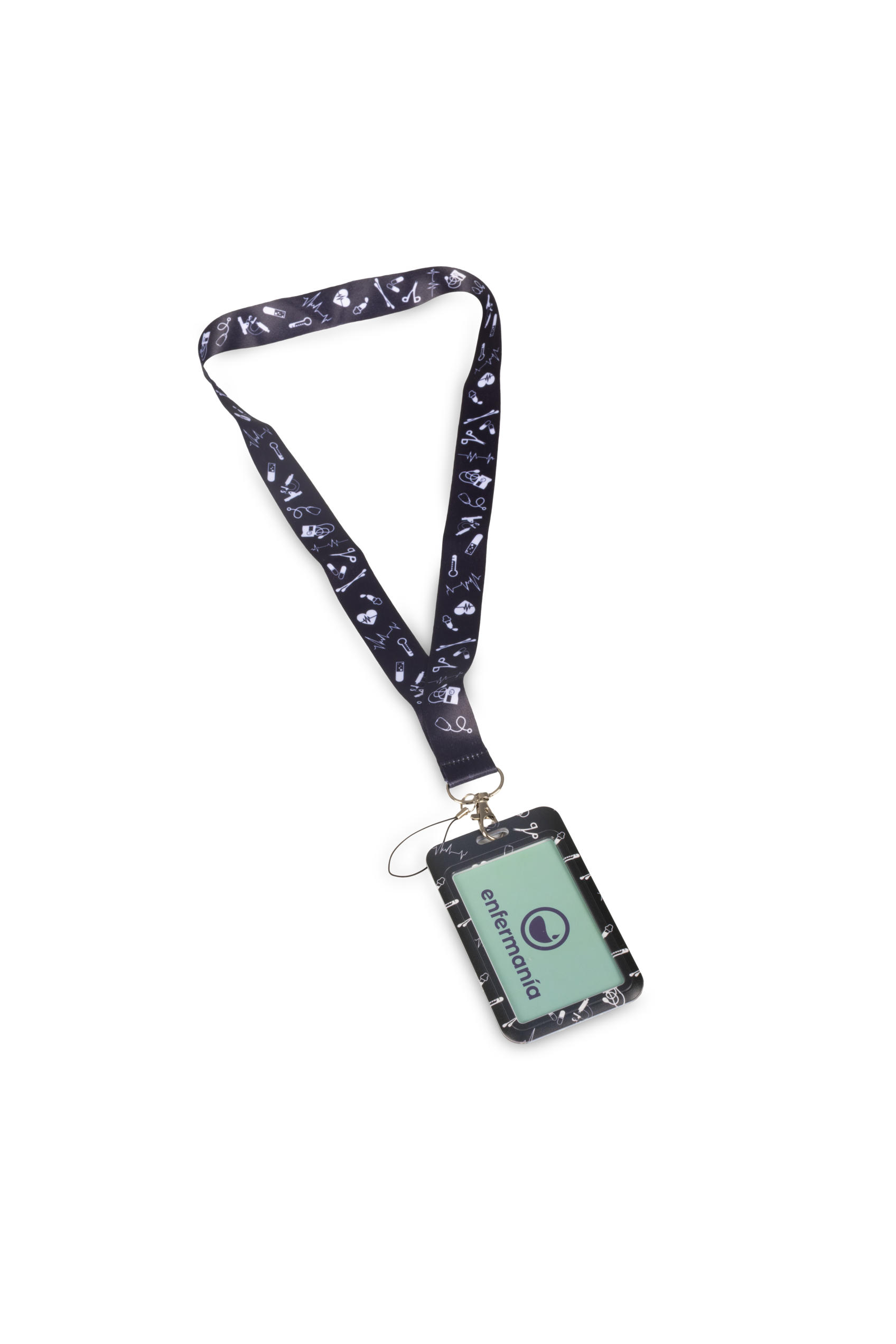 Enfermania Black Collection tour de cou porte-badge noir