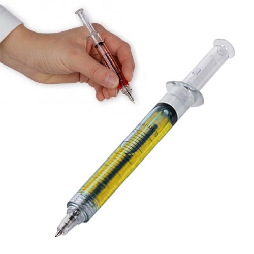Enfermania Papeleria Stylo Seringue Bleu Encre Bleue
