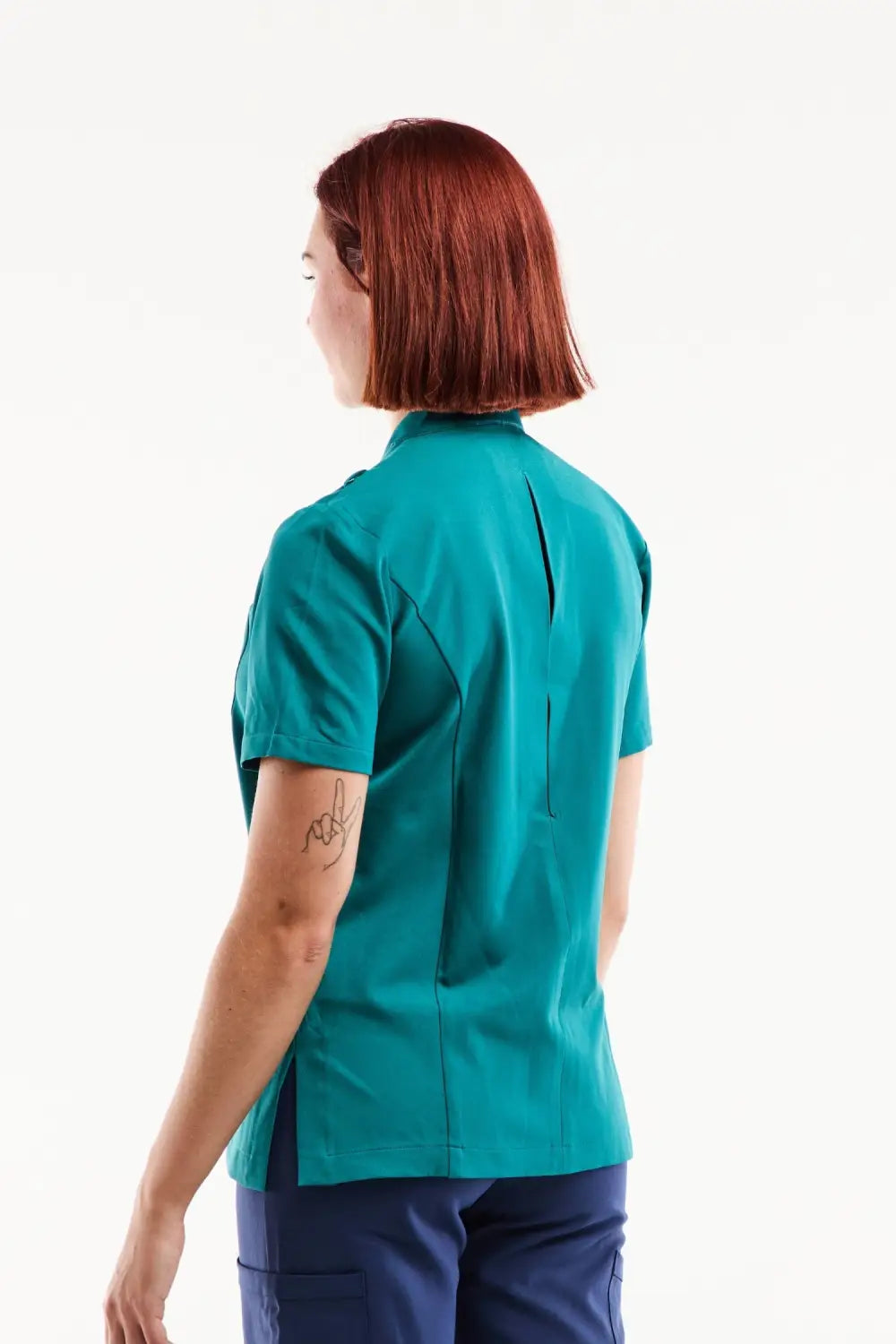 Aelin Aurelia Blouse Médicale Femme Bleu Turquoise Stretch