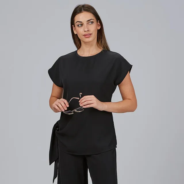 Gary's Blouses blouse Aroa noire drapée femme
