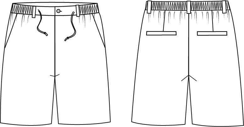 GARY'S bermuda homme beige taille élastique été