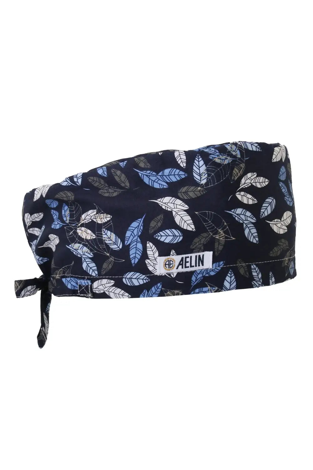 Aelin Paris calot chirurgical bleu feuilles couvrant