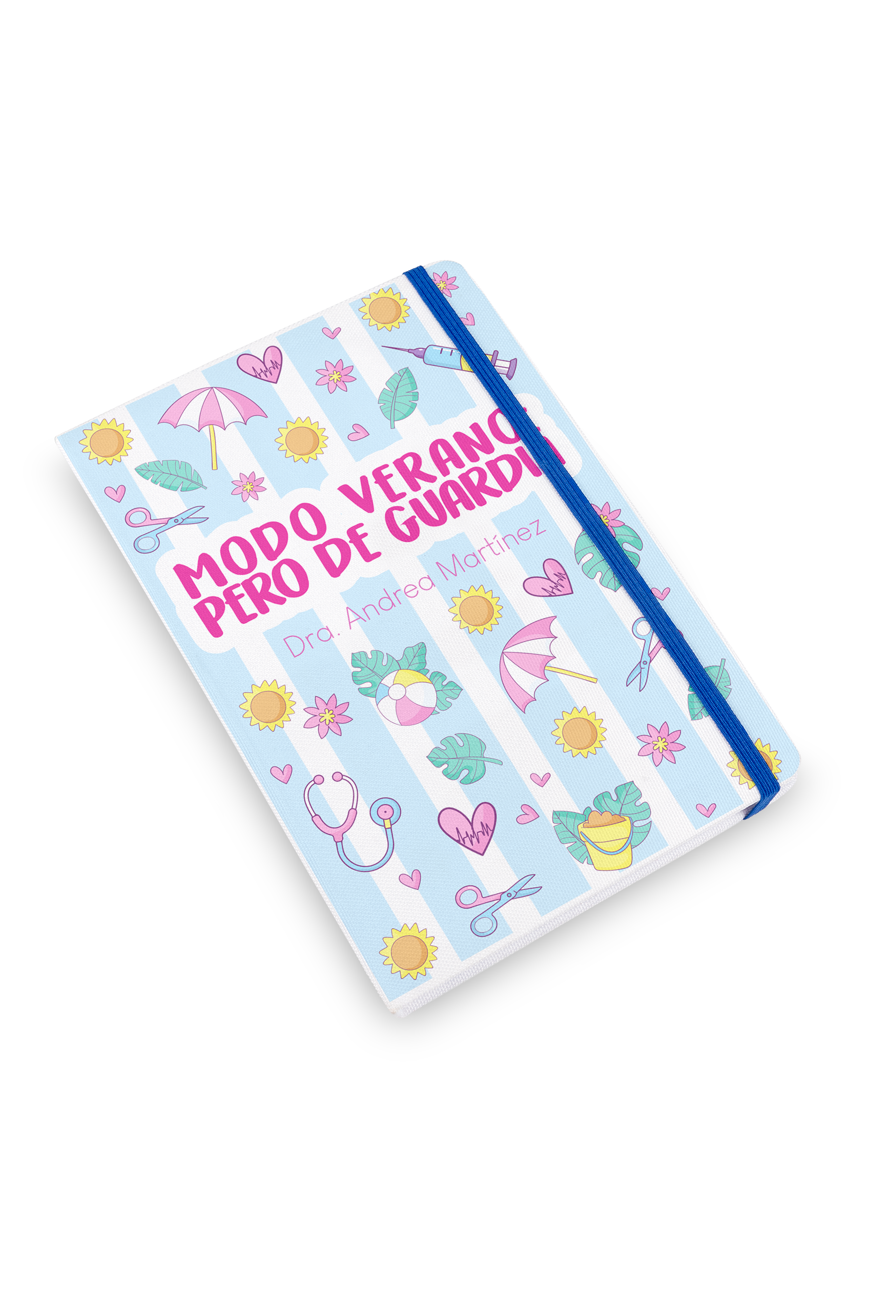 Enfermania Papelería Summer carnet A5 élastique bleu infirmière