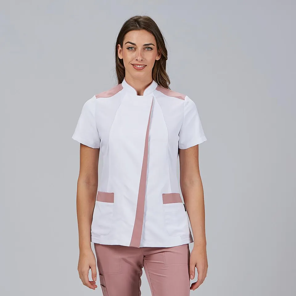 GARY'S Judit blouse médicale col mao camel taille M