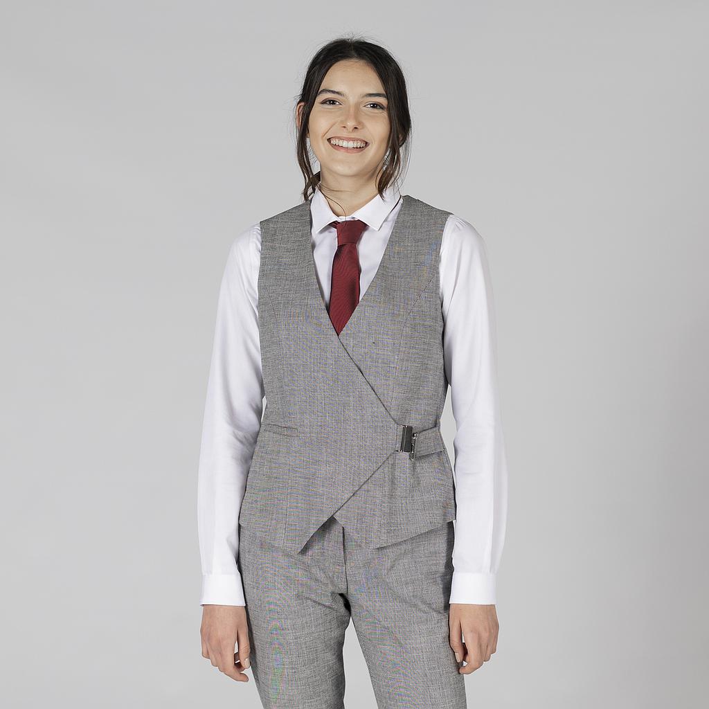 Gary's Cheviot Gilet de Travail Femme Gris Boucle