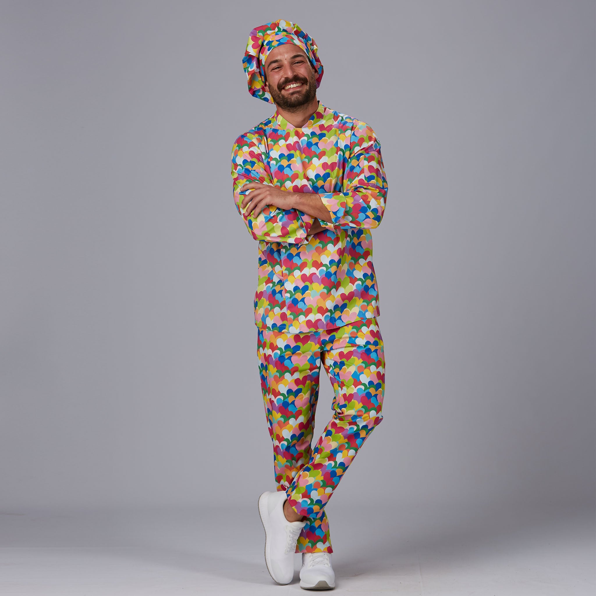GARY'S Agatha pantalon cuisine unisexe cœurs coton bio