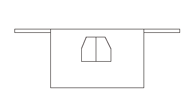 Gary's Aprons tablier blanc 50x75 cm sans bavette