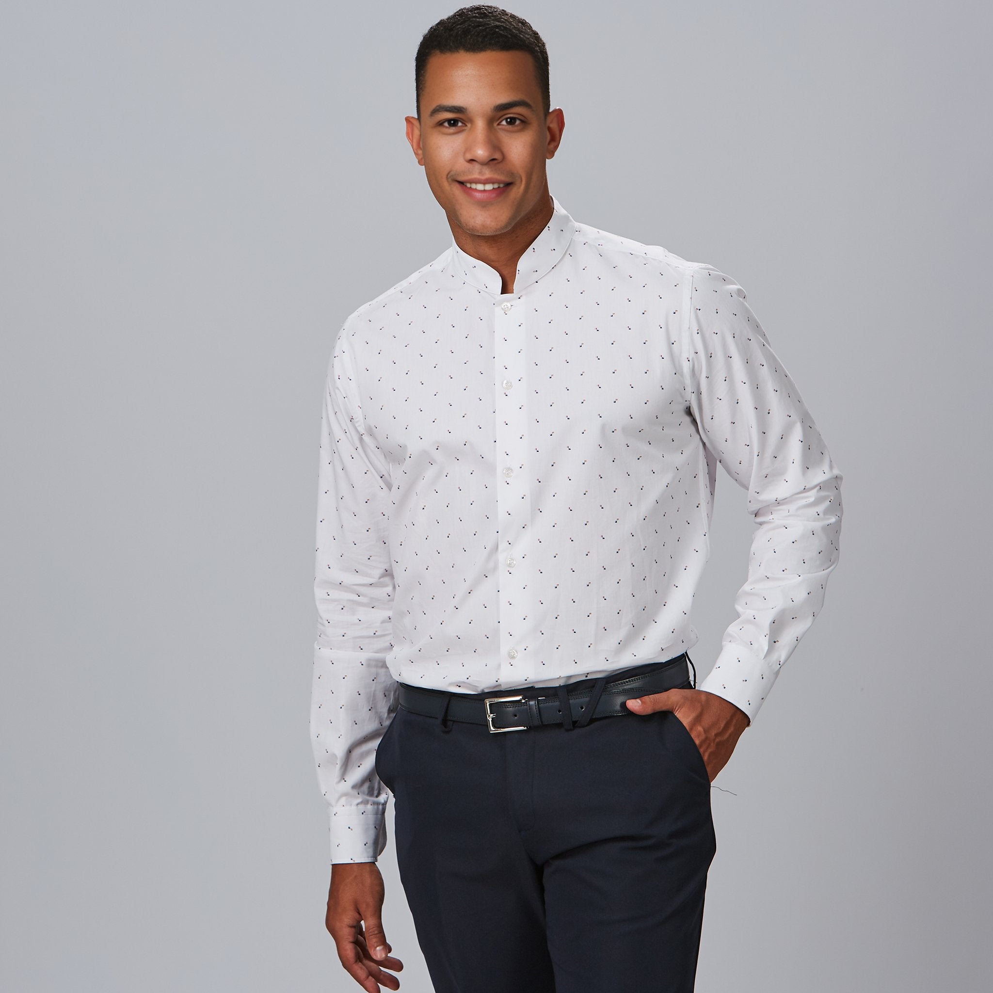 GARY'S Shirts GIUSEPPE SLIM FIT chemise homme cubes coton