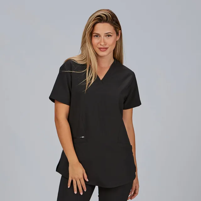 Gary's Olaya Extrafiber blouse femme noire manches courtes