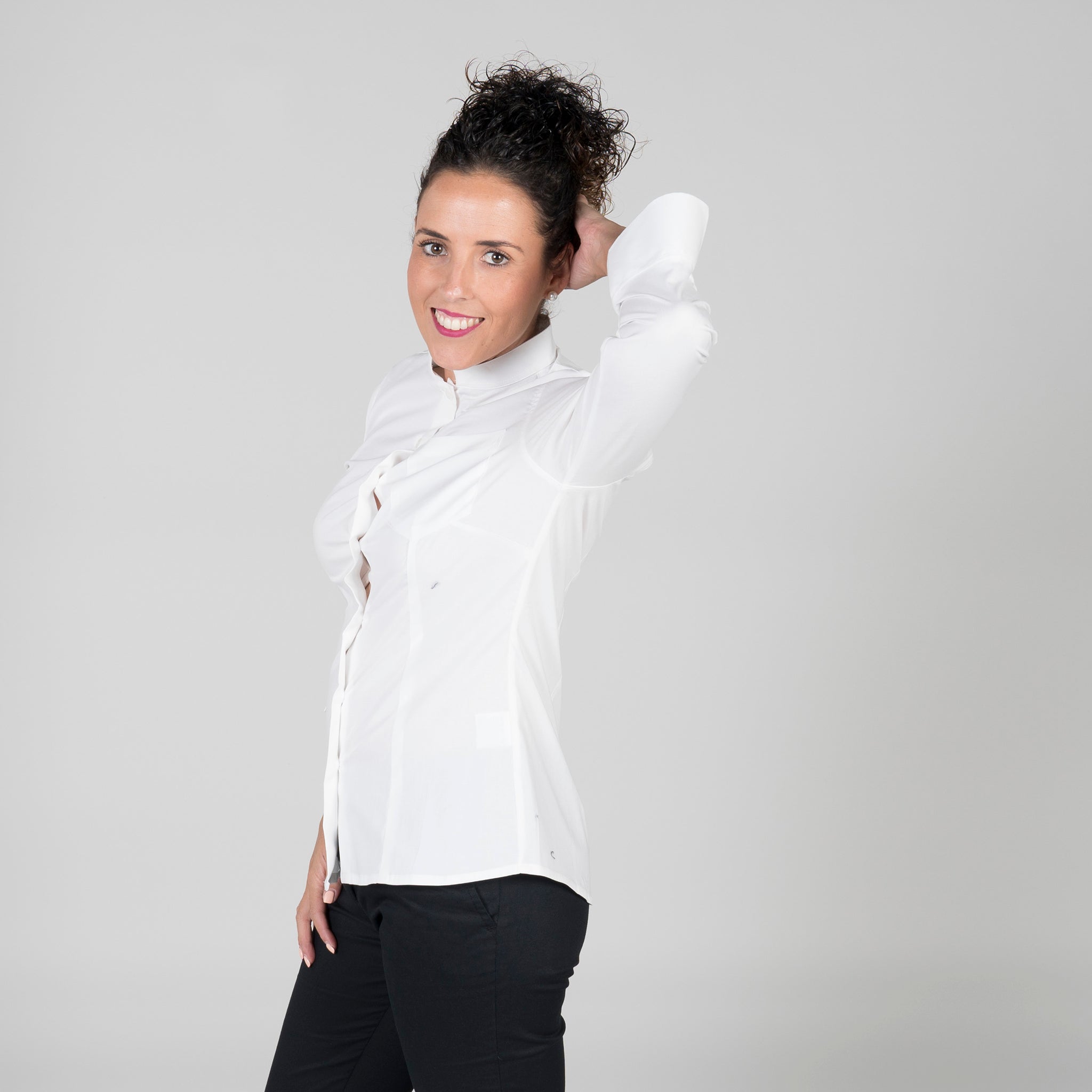GARY'S Blouse coton col mao 3/4 noir taille XS