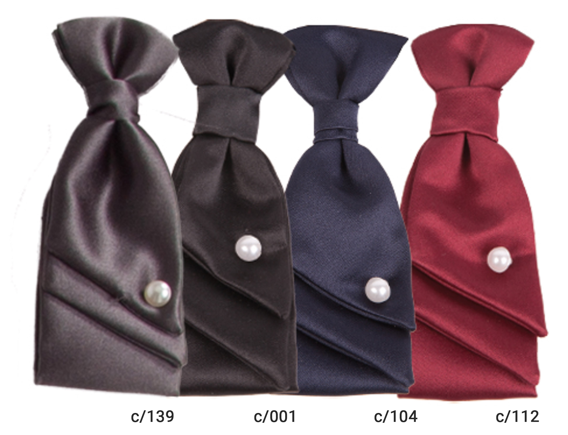 GARY'S Short Tie Satin noeud papillon noir satin
